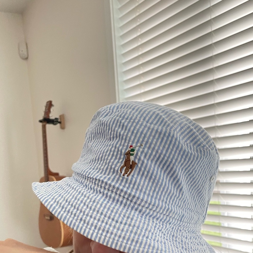 Polo Ralph Lauren bucket hat seersucker